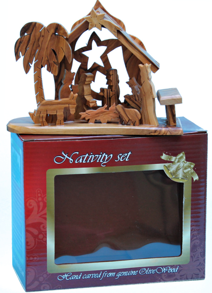 Small Olive Wood Nativity Sets (Bulk Wholesale) .. Holy Land Treasures